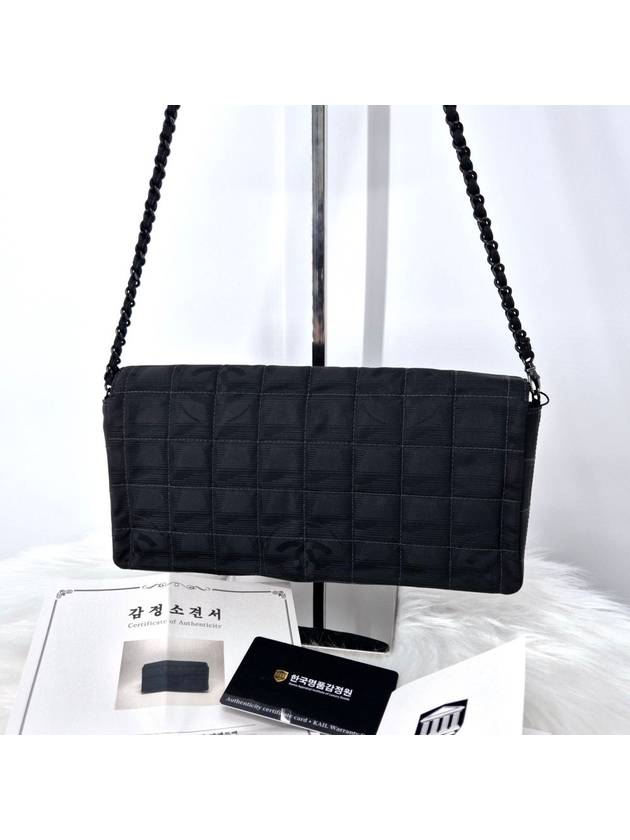 New Travel Chocolate Bar Baguette Bag Shoulder Black - CHANEL - BALAAN 5