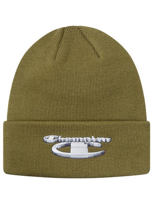 18FW Champion 3D Metallic Beanie Olive - SUPREME - BALAAN 1