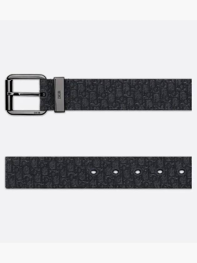 Micro Oblique Jacquard Belt Black - DIOR - BALAAN 4