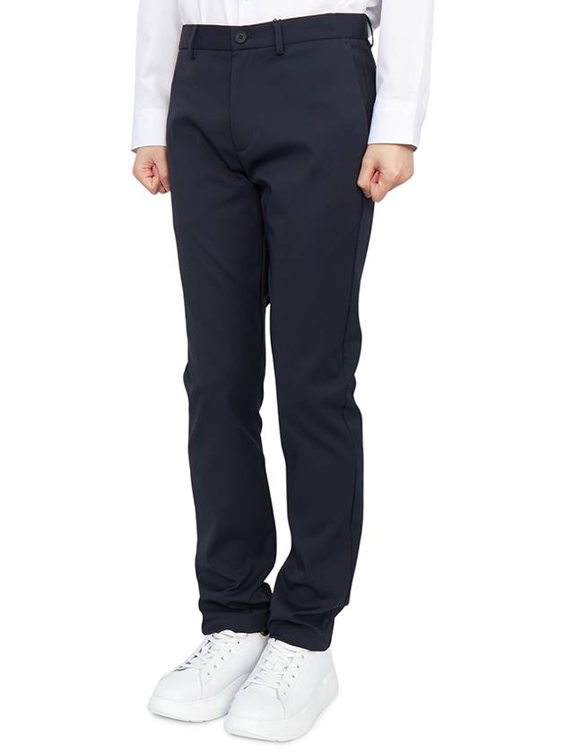 Men's Polyamide Blend Straight Pants Navy - THEORY - BALAAN 3