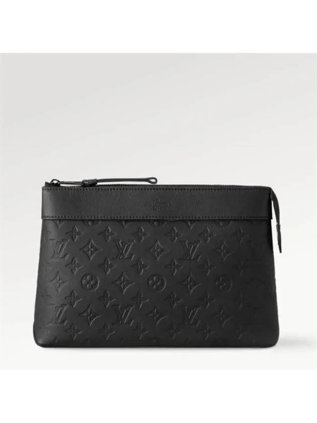 Pochette Voyage Souple Monogram Leather Pouch Bag Black - LOUIS VUITTON - BALAAN 2