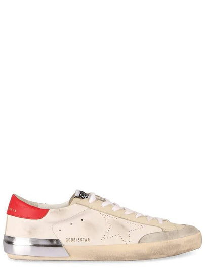 Superstar Leather Red Tab Low Top Sneakers White - GOLDEN GOOSE - BALAAN 2