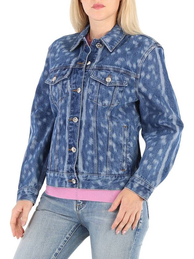 Burberry Mid Indigo Deer Print Denim Jacket, Brand Size 10 (US Size 8) - BURBERRY - BALAAN 3