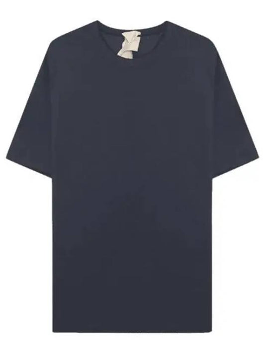 Men's Back Logo Label Cotton Short Sleeve T-Shirt Dark Gray - TEN C - BALAAN.