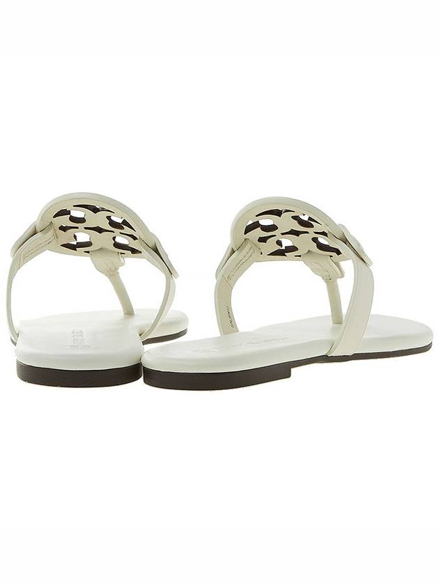 Miller Soft Leather Flip Flops White - TORY BURCH - BALAAN 5