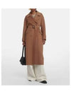 Women's Eric Belt Wool Double Coat Brown - MAX MARA - BALAAN 2