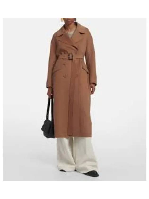 Women's Eric Belt Wool Double Coat Brown - MAX MARA - BALAAN 2