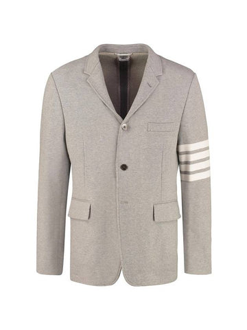 Men's 4 Bar Classic Loopback Sports Jacket Grey - THOM BROWNE - BALAAN 1