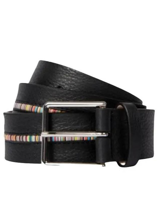 Signature Stripe Trim Belt Black - PAUL SMITH - BALAAN 2