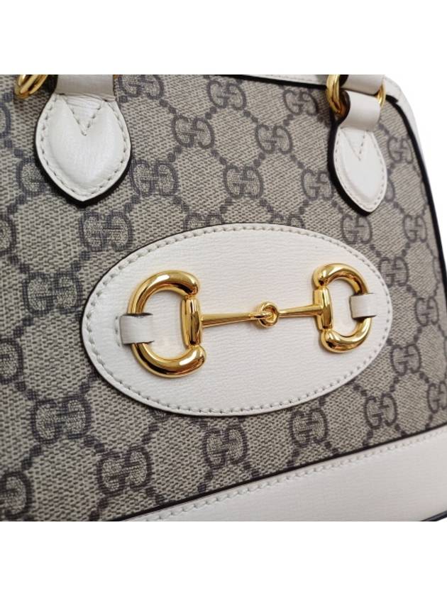 640716 Horsebit White 1955 Mini Top Handle Tote Bag Strap - GUCCI - BALAAN 7