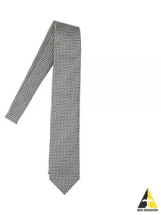 Pattern Silk Tie Grey - TOM FORD - BALAAN 2