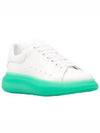 Oversized Leather Low-Top Sneakers Green White - ALEXANDER MCQUEEN - BALAAN 2