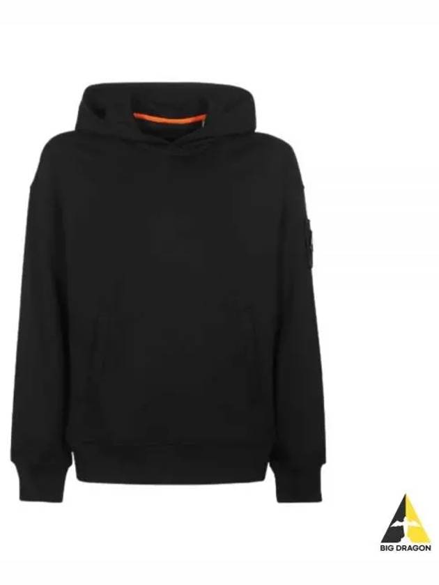 Logo Patch Cotton Hoodie Black - MOOSE KNUCKLES - BALAAN 2