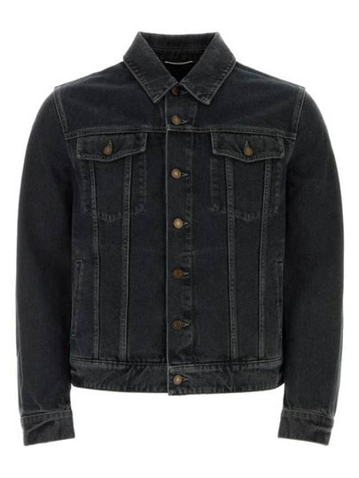 Pocket Denim Jacket Black - SAINT LAURENT - BALAAN 2