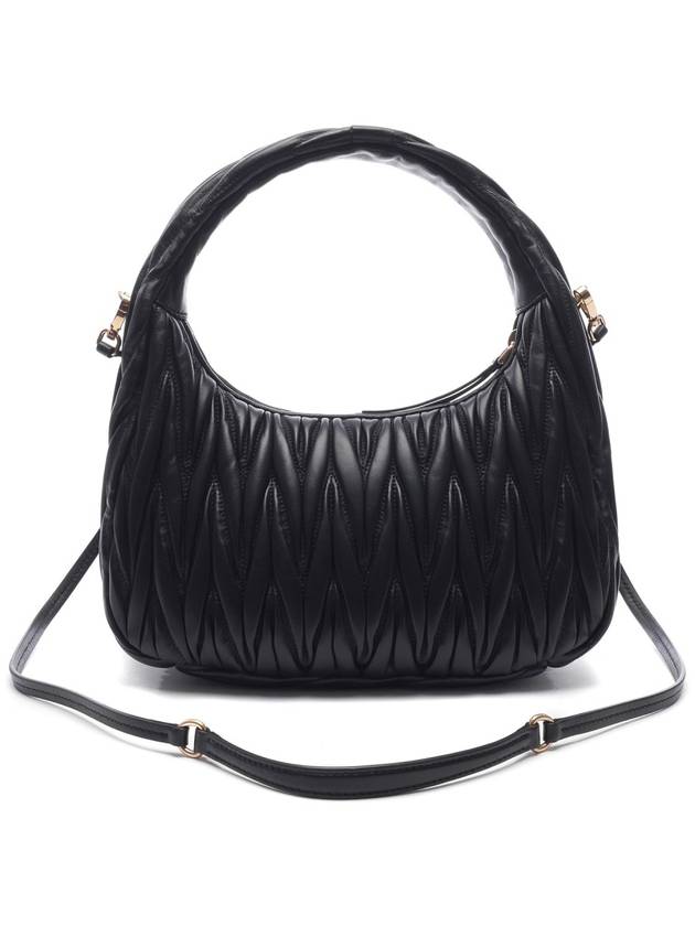 Wander Materasse Nappa Leather Shoulder Bag Black - MIU MIU - BALAAN 5