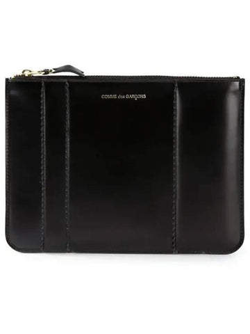 Point panel leather mini pouch bag black SA5100RS - COMME DES GARCONS WALLET - BALAAN 1