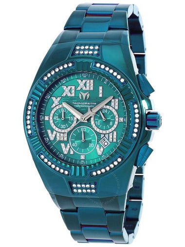 Technomarine Cruise Chronograph Quartz Crystal Green Dial Men's Watch TM-121233 - TECHNOMARINE - BALAAN 1