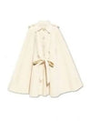 Cape Sleeves Button Up Half Coat Ivory - GUCCI - BALAAN 2