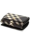 Check Compact Half Wallet Black - BURBERRY - BALAAN 4