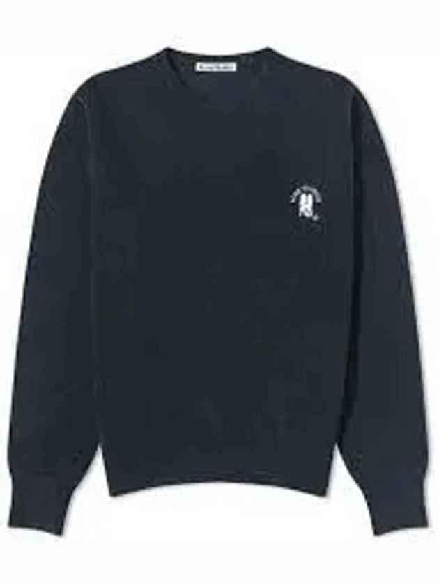 Embroidered Logo Jumper Knit Top Navy - ACNE STUDIOS - BALAAN 2