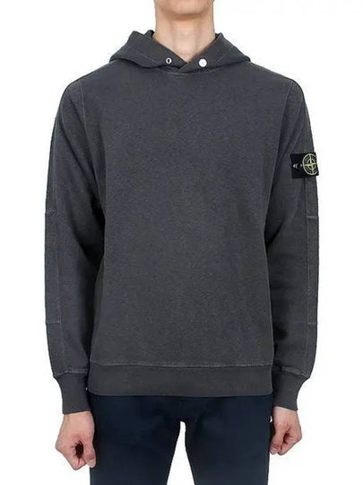 Compass Badge Cotton Hoodie Dark Grey - STONE ISLAND - BALAAN 2