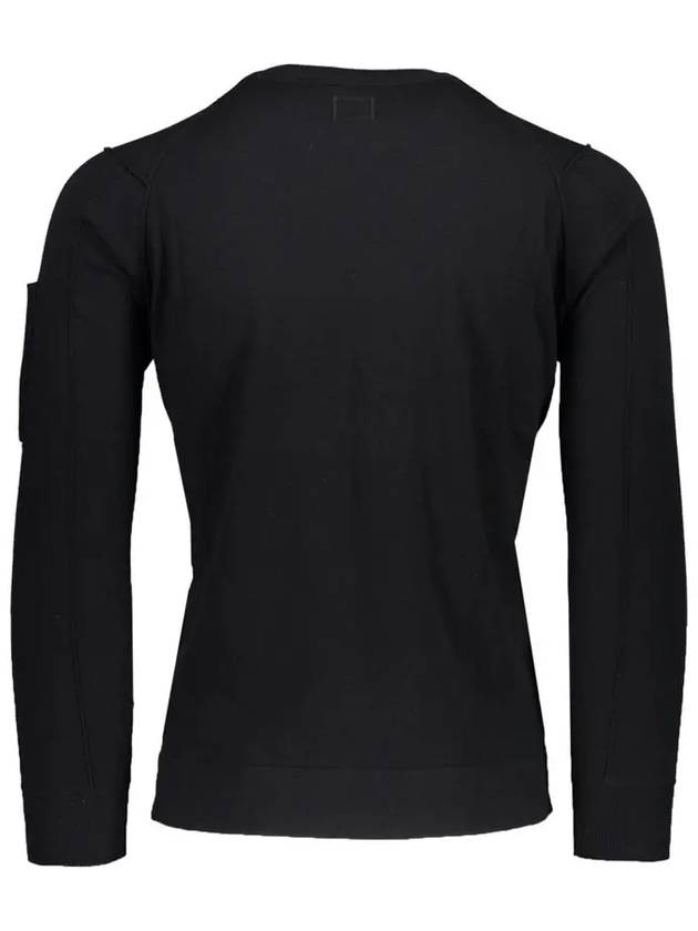 Men's Lens Wappen Wool Knit Top Black - CP COMPANY - BALAAN 4