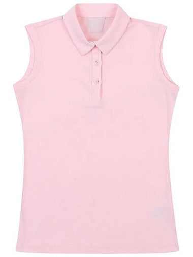 Golf Wear C P Lecture Basic Sleeveless T-Shirt PINK - WHITEBALL - BALAAN 1