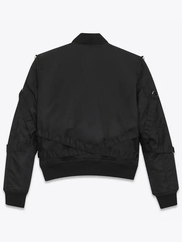 Multi-Zipper Bomber Jacket Black - SAINT LAURENT - BALAAN 3