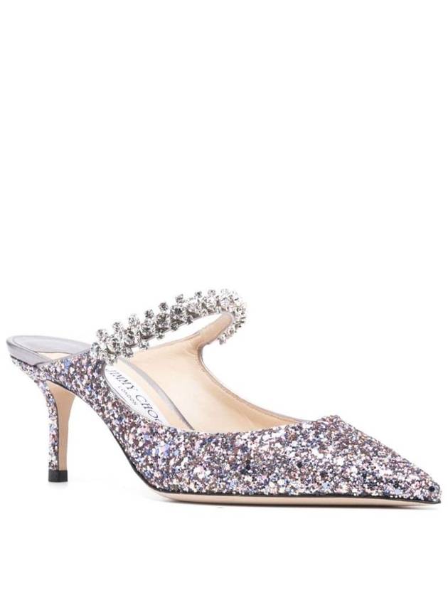 Bing 65 Crystal Strap Glitter Mule Silver - JIMMY CHOO - BALAAN 5