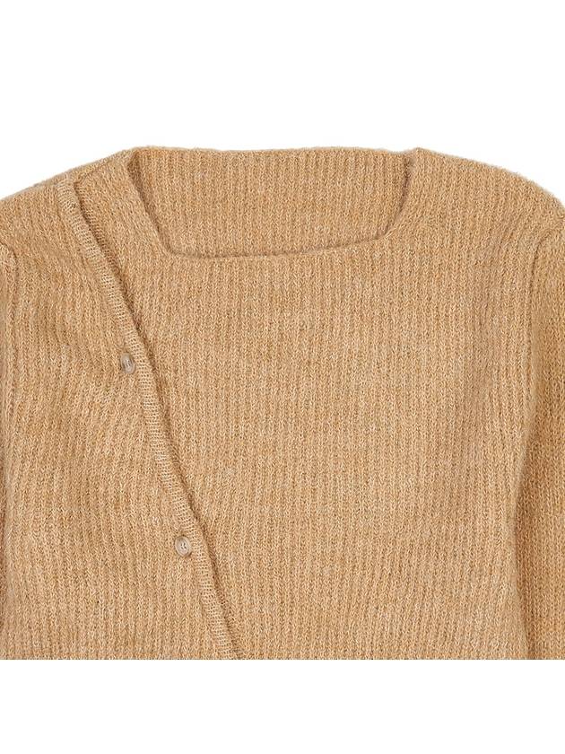 La Maille Pau Asymmetric Cardigan Beige - JACQUEMUS - BALAAN 4