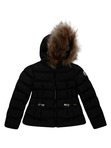 Kids Boedette Hooded Shearling Down Padding Black - MONCLER - BALAAN 1