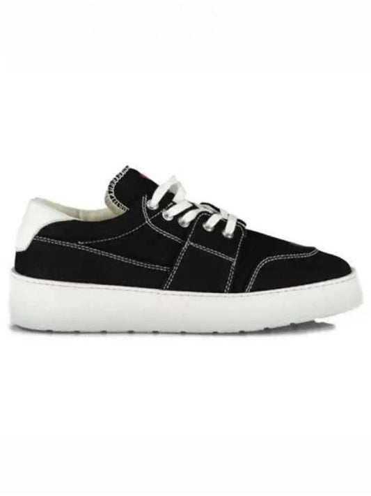 Basket Platform Denim Sneakers Black Shoes 271048 - AMI - BALAAN 1