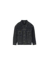 Egg Shape Denim Jacket Dark Blue Black - SAINT LAURENT - BALAAN 2