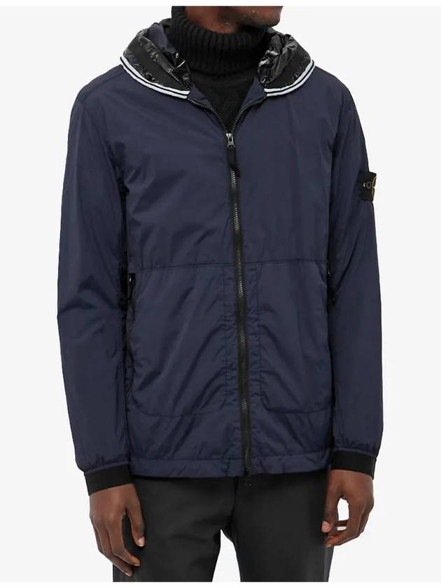 Wappen Patch Skin Touch Nylon Hooded Jacket Navy - STONE ISLAND - BALAAN 3