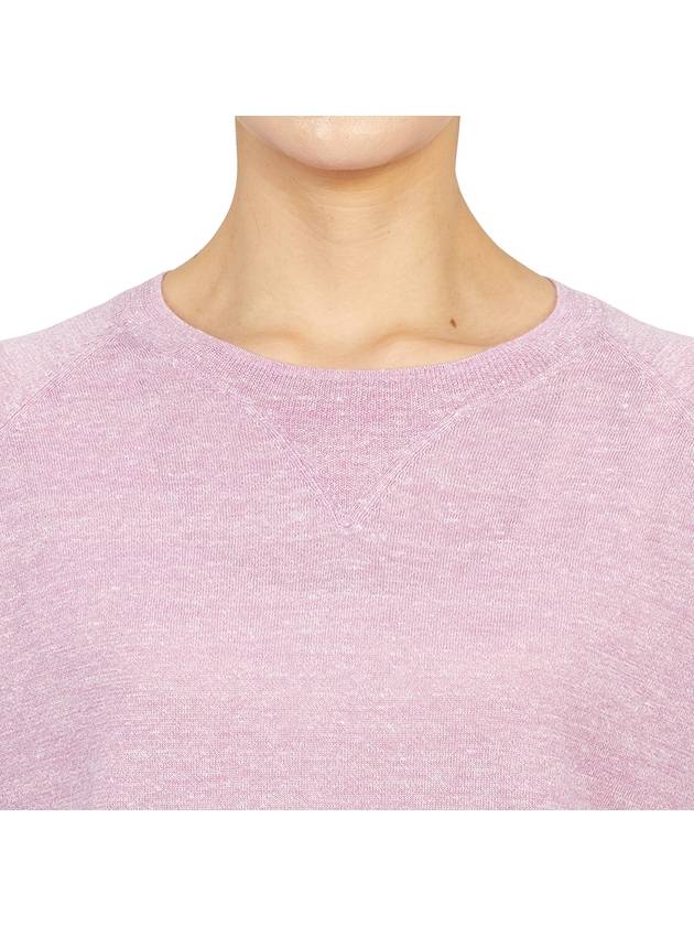 Women's Crew Neck Wool Knit Top Light Pink - VANESSA BRUNO - BALAAN 7