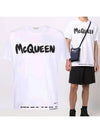 Graffiti Logo Short Sleeve T-Shirt White - ALEXANDER MCQUEEN - BALAAN 2