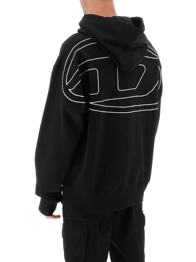 S Macs Megoval D Hoodie Black - DIESEL - BALAAN 4