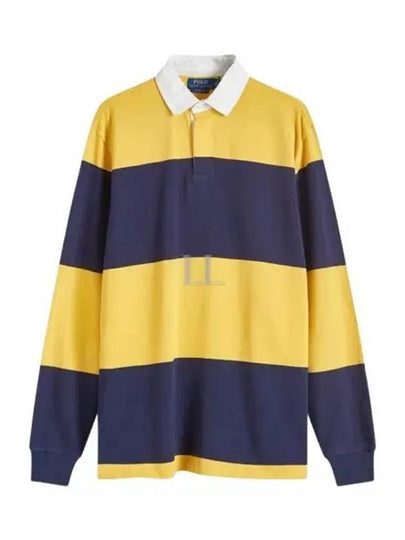 Regular Fit Long Sleeve Polo Shirt Yellow Black - POLO RALPH LAUREN - BALAAN 2