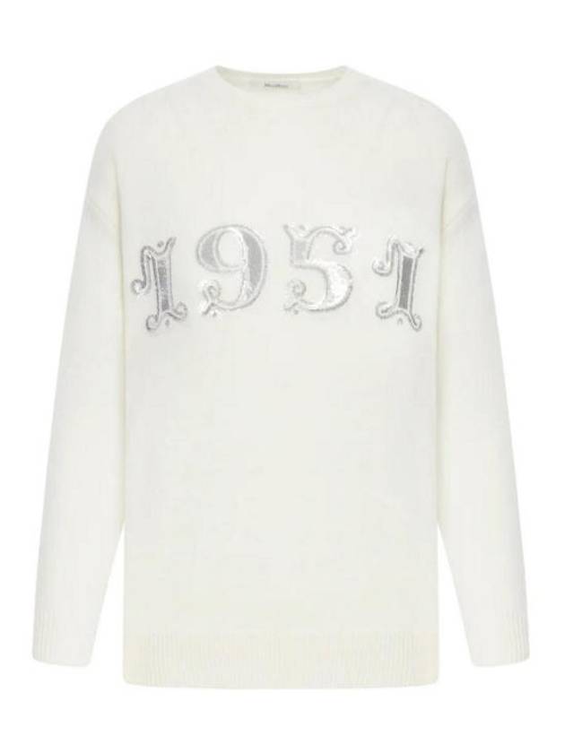 logo knit top white - MAX MARA - BALAAN 1