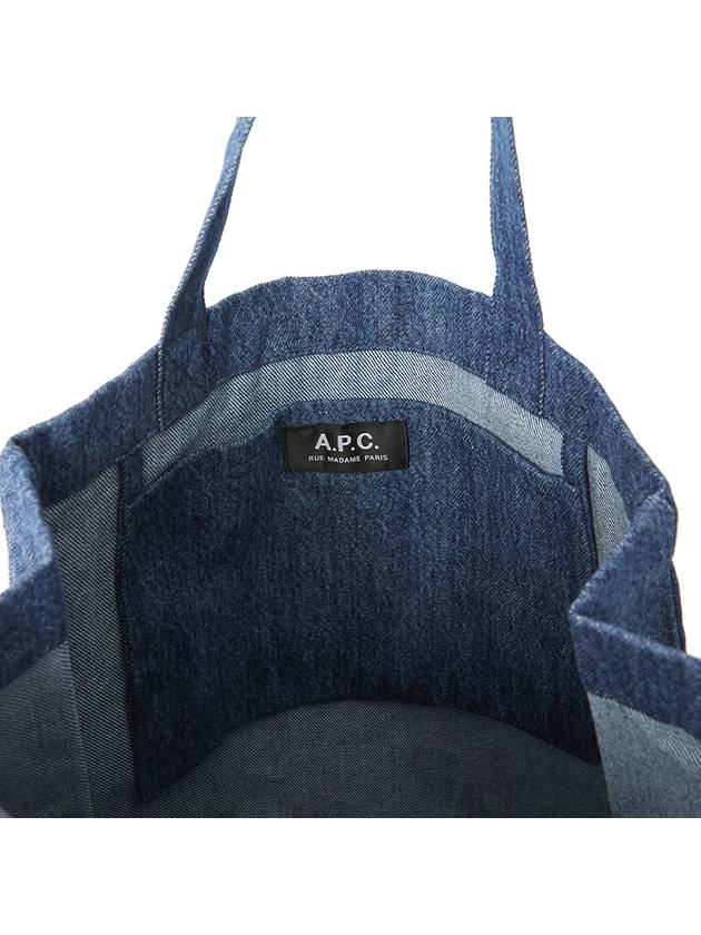 Logo Lou Mini Denim Tote Bag Indigo - A.P.C. - BALAAN 7