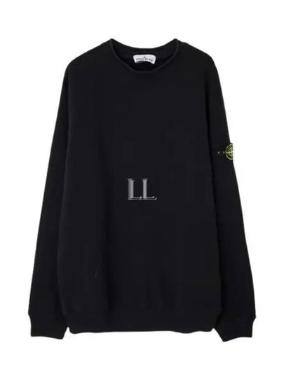 Stretch Cotton Fleece Mock Turtleneck Sweatshirt Black - STONE ISLAND - BALAAN 2