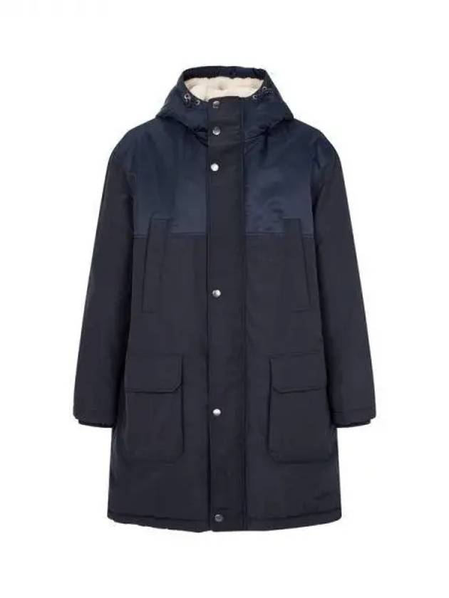 Men s Tone on Patch Padded Trench Coat Dark Navy 270613 - ARMANI EXCHANGE - BALAAN 1