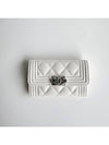 Boy Snap Card Wallet White Silver A80603 - CHANEL - BALAAN 3