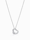 Elsa Peretti Open Heart 16MM Necklace Silver - TIFFANY & CO. - BALAAN 4