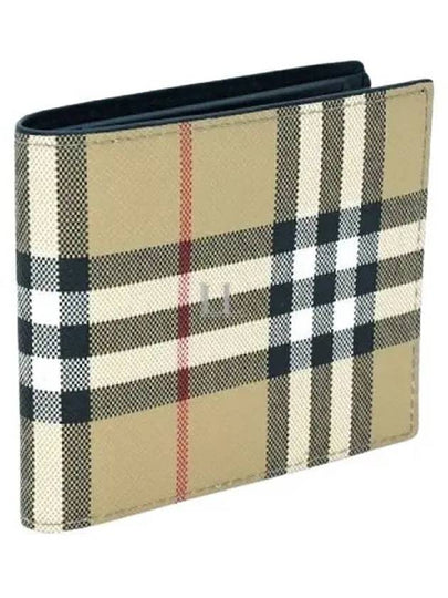 Vintage Check Half Wallet Beige - BURBERRY - BALAAN 2