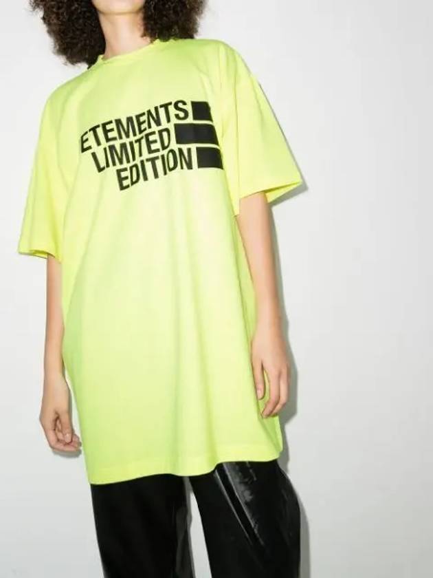 Big Logo Short Sleeve T-Shirt Yellow - VETEMENTS - BALAAN 3