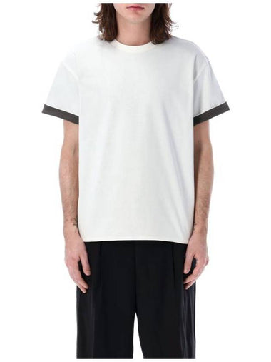 Double Layer Cotton Short Sleeve T-Shirt White - BOTTEGA VENETA - BALAAN 1