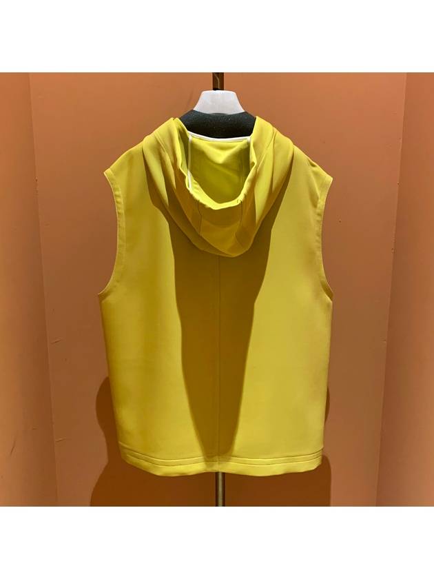 Zip-Up Hoodie Vest Yellow - FABIANA FILIPPI - BALAAN 5