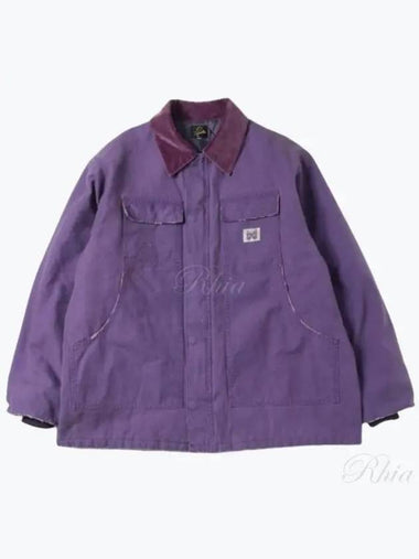 Lumberjack Coat 11oz Cotton Oxford Purple PU192 - NEEDLES - BALAAN 1