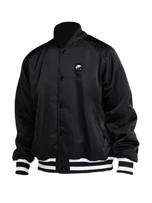 Air Logo Varsity Bomber Jacket Black - NIKE - BALAAN 2